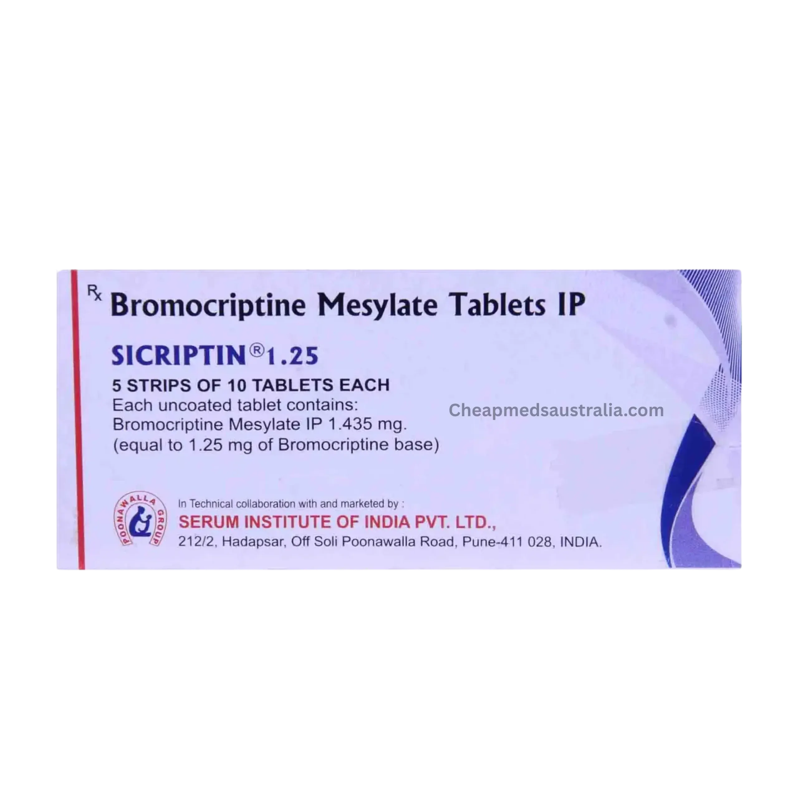 Sicriptin 1.25 Mg